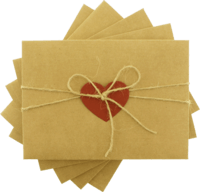 13x18 Kartpostal - 13x18 Kırmızı Kalpli & İpli Kraft