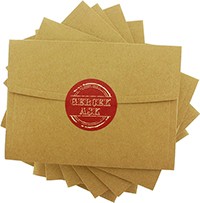 kartpostal - "Ger&ccedil;ek Aşk" Etiketli Kraft