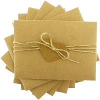 kartpostal - Kalpli & İpli Kraft 