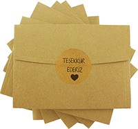 kartpostal - "Teşekk&uuml;r Ederiz" Etiketli Kraft
