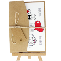 13x18 Kartpostal - A&ccedil;ık Davetiye Zarfı - 13x18-Kraft -  İpli, Kraft Etiketli