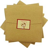 kare - "Bekliyoruz" Pullu Kraft