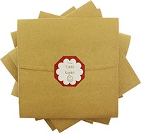 kare - "Tarihi Kaydet" Etiketli Kraft