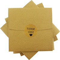 kare - "Teşekk&uuml;r Ederiz" Etiketli Kraft